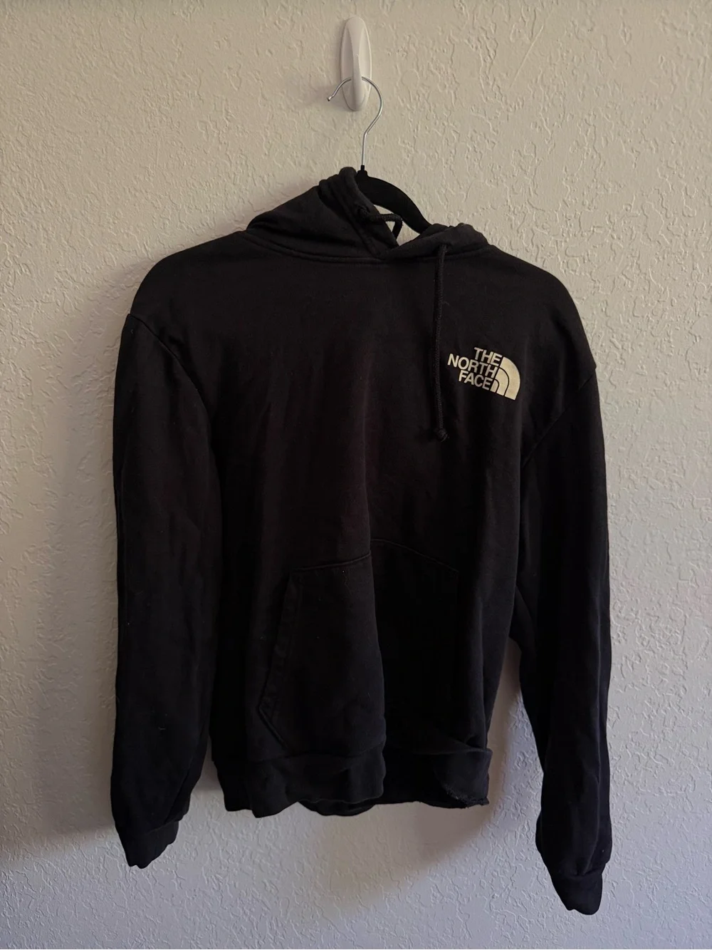 The North Face Black Pullover Hoodie with White Logo